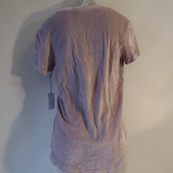 NWT Womens Bella Dahl Lilac Mist V-Neck Velour Blouse Top M - Picture 6 of 9